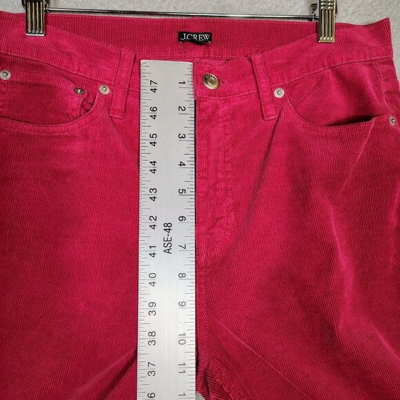 J.Crew Pants Women 29 Pink Corduroy Stretch High-Rise Straight Leg Classic Retro - Picture 5 of 11